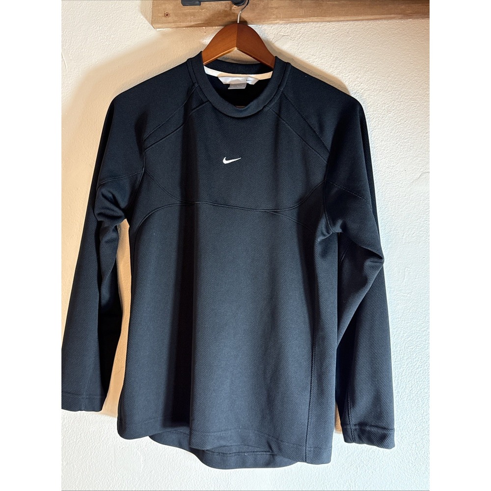 Vintage 90's Nike Center Swoosh‎ Logo Sweatshirt Men's Black Long Sleeve Medium